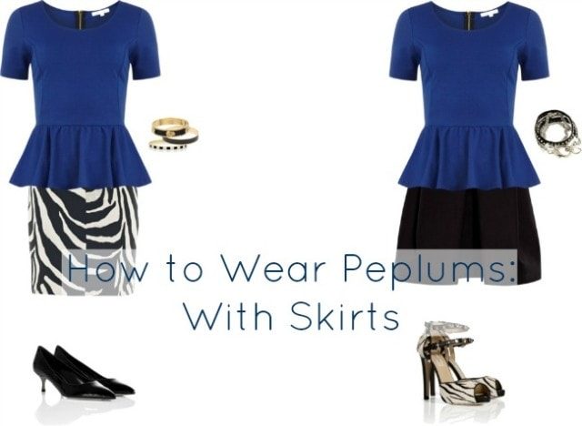 how to wear peplum with skirt