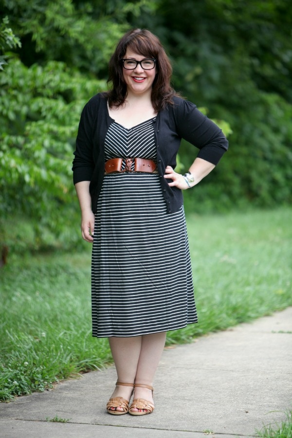 Beating the Heat 1 LOFT striped mitre sundress