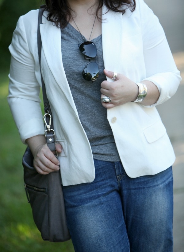 loft boyfriend blazer white