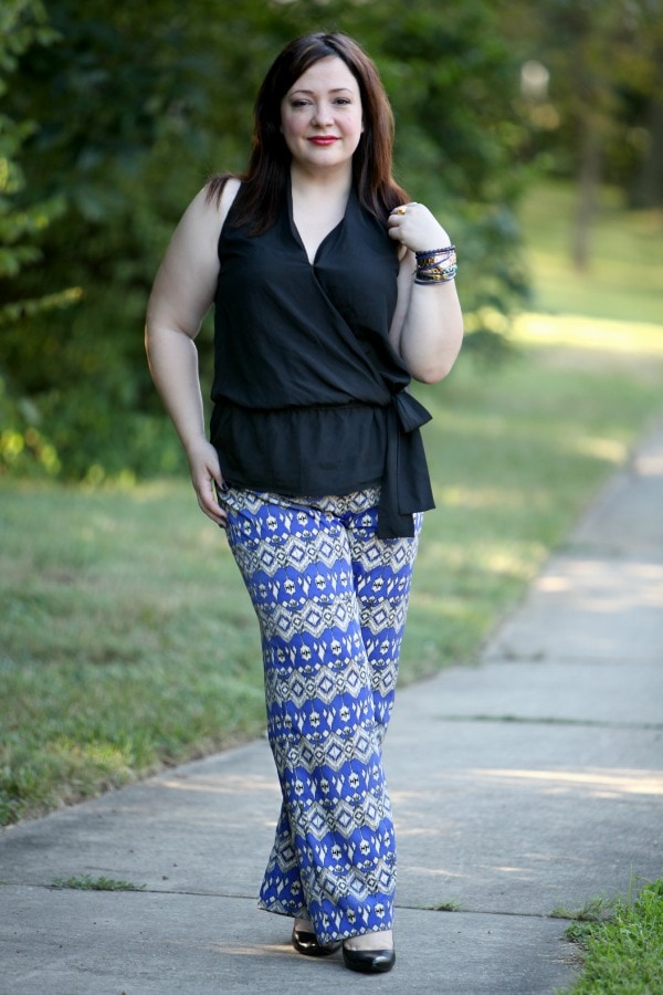 What I Wore: Karen Kane Printed Pants - Wardrobe Oxygen