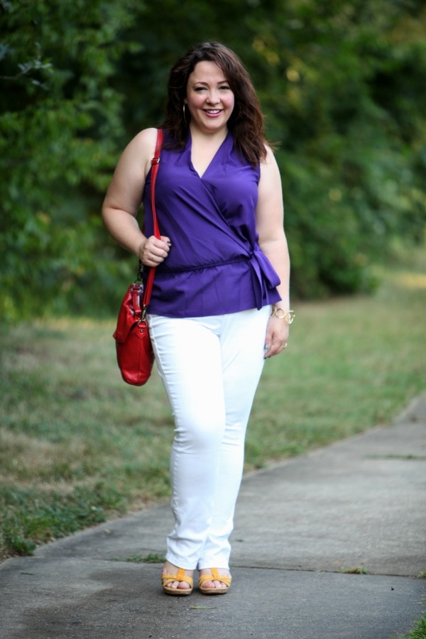 What I Wore: Purple and Primaries 1 NYDJ Not Your Daughters Jeans Marilyn White