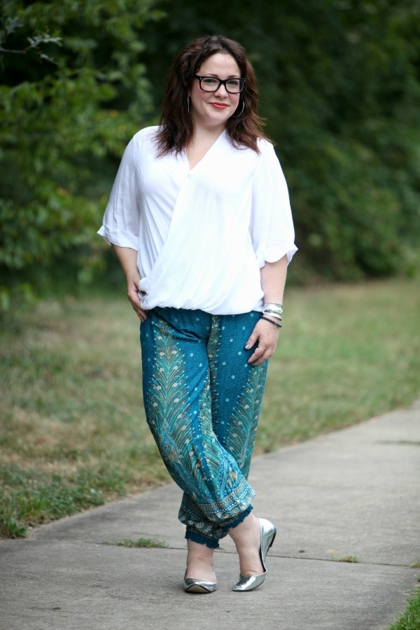 What I Wore: Casbah Casual 1 harem pants plus size curvy fashion blog