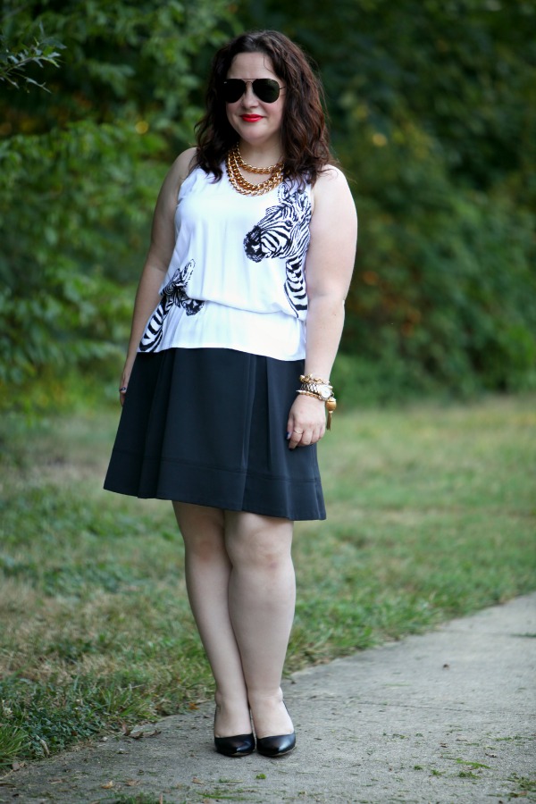 What I Wore: Zebra 1 karen kane zebra blouse