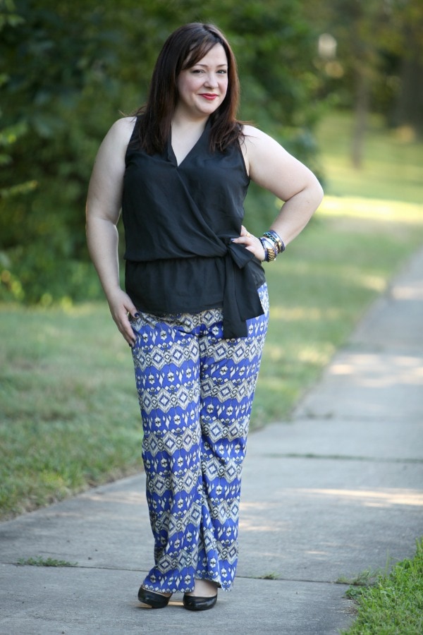 What I Wore: Karen Kane Printed Pants - Wardrobe Oxygen