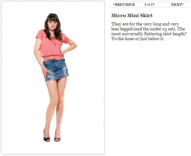 micro mini skirt