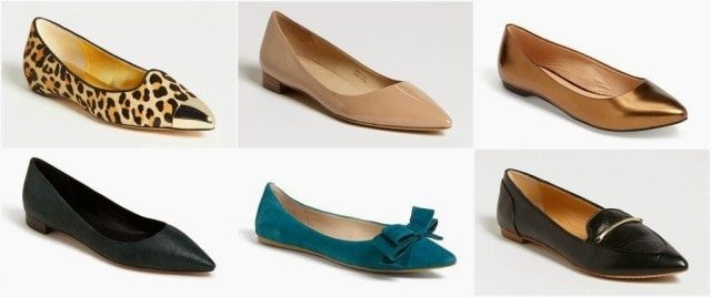pointed toe flats how to wear work 2013