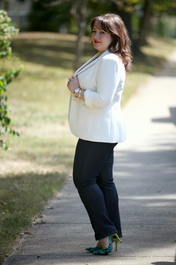 vince camuto blazer ivory