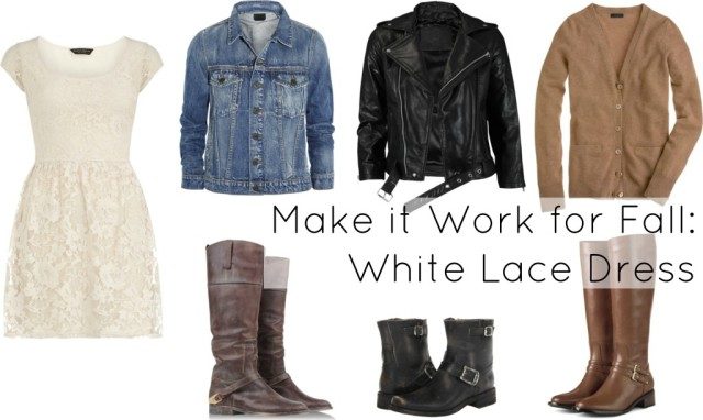 white lace dress how to wear fall winter