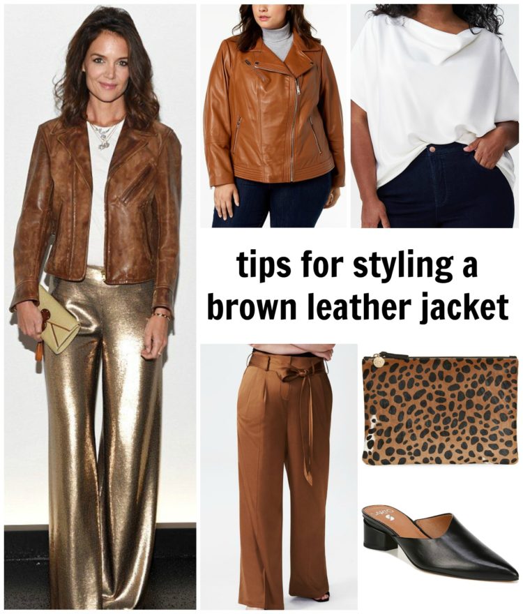 tips on how to style a brown leather jacket