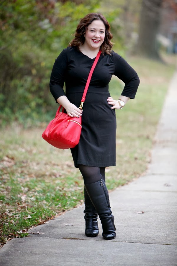 What I Wore: Real Red 1 red leather fossil bag erin satchel