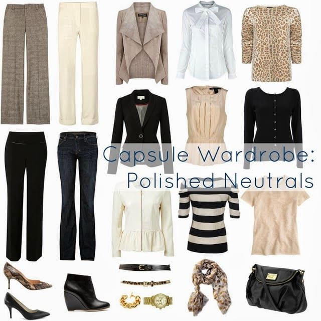 Sample capsule wardrobe from Wardcrobe Oxygen showing how to stick to a color story when creating capsule wardrobes.