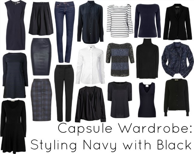 Ask Allie: Styling Navy with Black 1 capsule wardrobe navy black winter