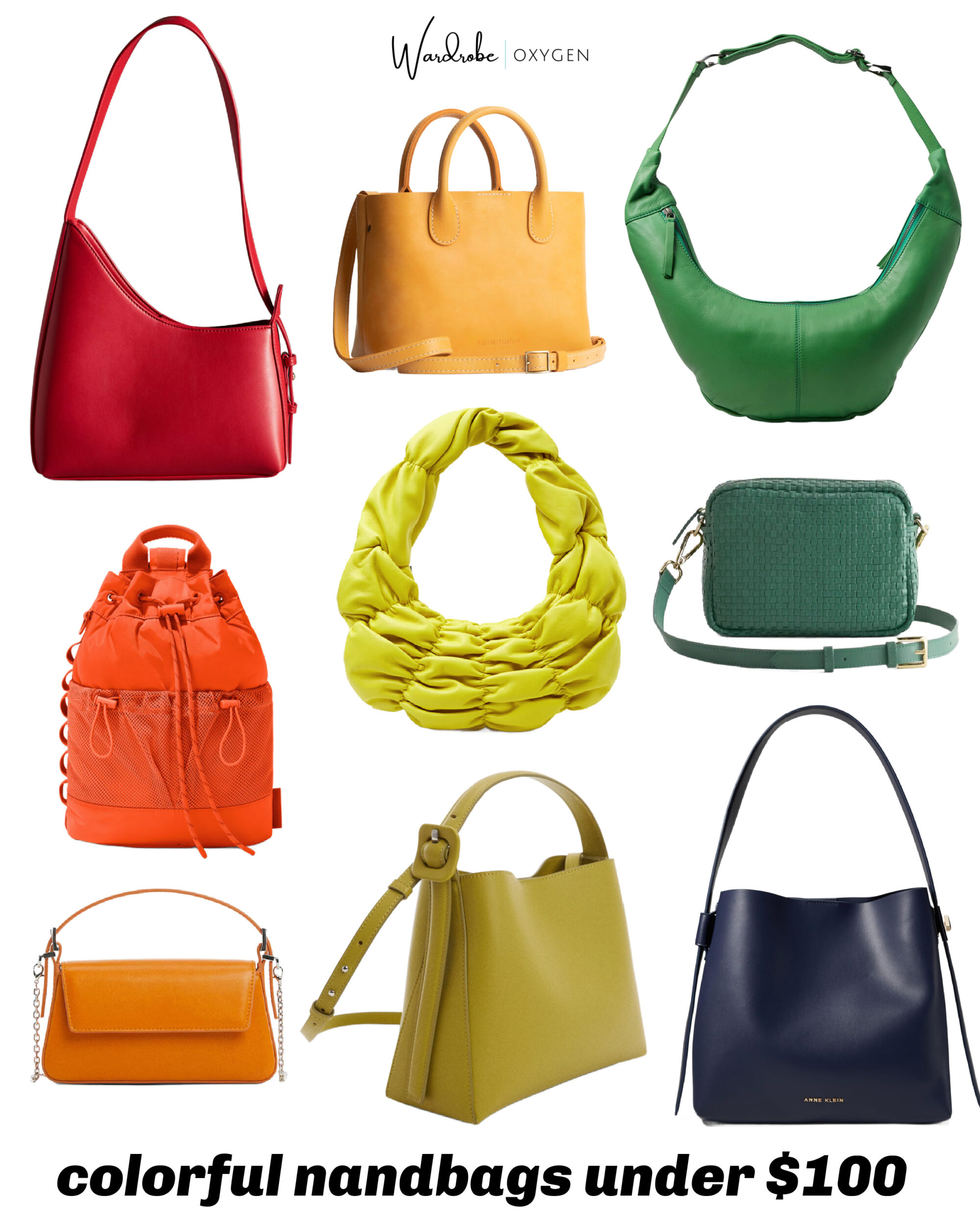 colorful bags under $100 for spring