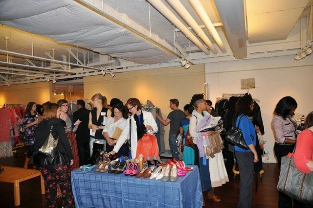 photo of individuals shopping an Goodwill of DC fashion event at the Pepco Edison Gallery 