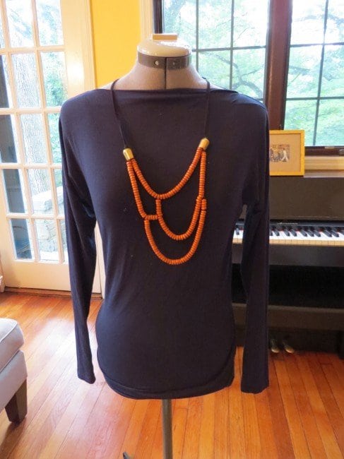 what necklace boatneck top - Which necklace with which neckline featured on popular Washington DC style blog, Wardrobe Oxygen