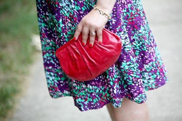 hobo bag red leather clutch