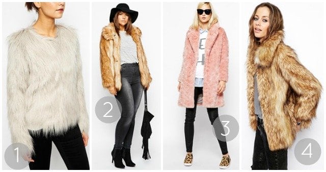 faux fur coats plus petite vintage