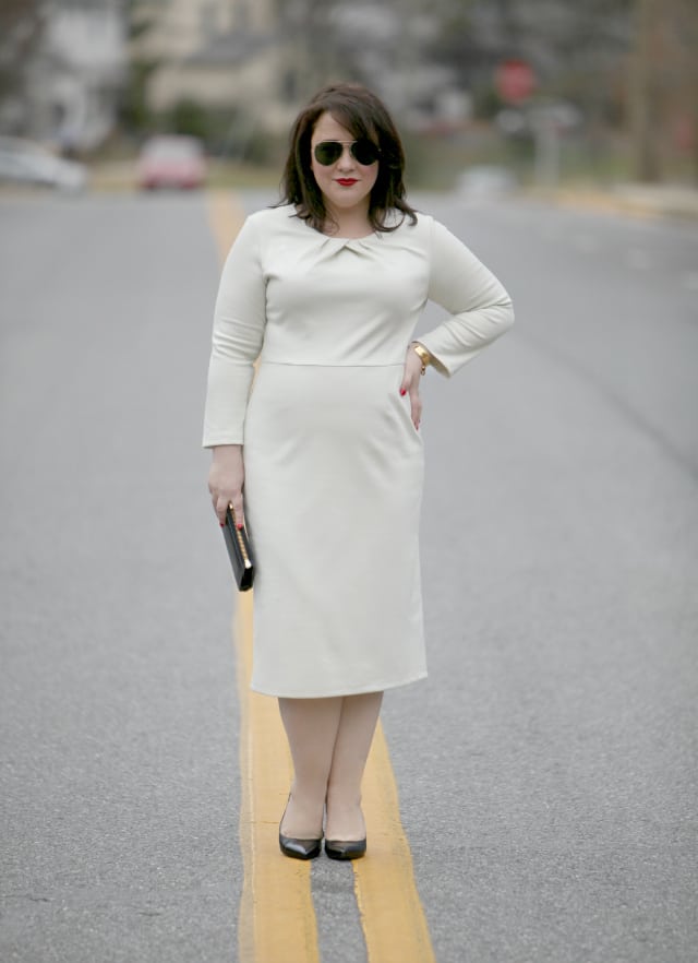 A Ponte Dress for Desk to Drinks 1 Wardrobe Oxygen What I Wore: Emploi New York Lexington Long Dress
