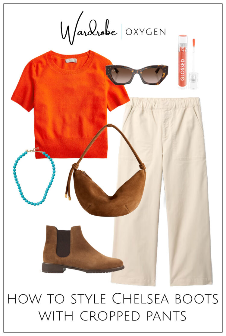 how to style chelsea boots with cropped pants by wardrobe oxygen