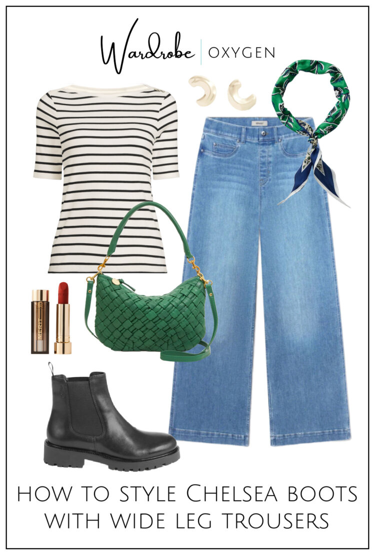 tips on how to style chelsea boots with wide leg trousers