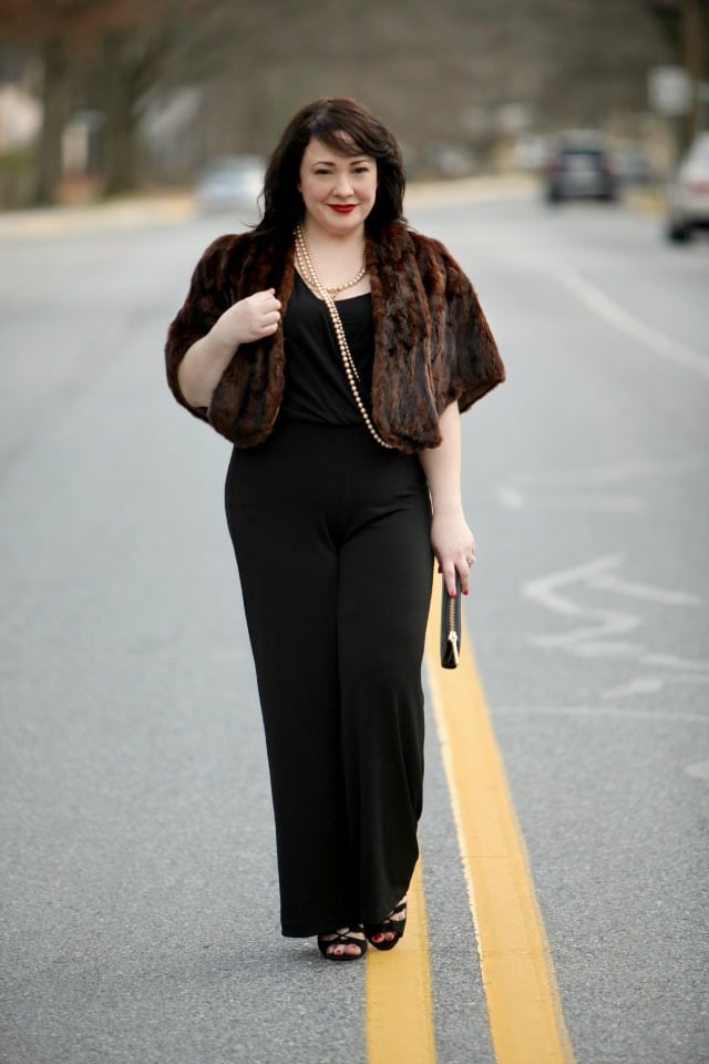 karen kane jumpsuit vintage stole