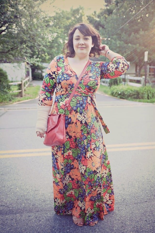 etsy wrap maxi dress