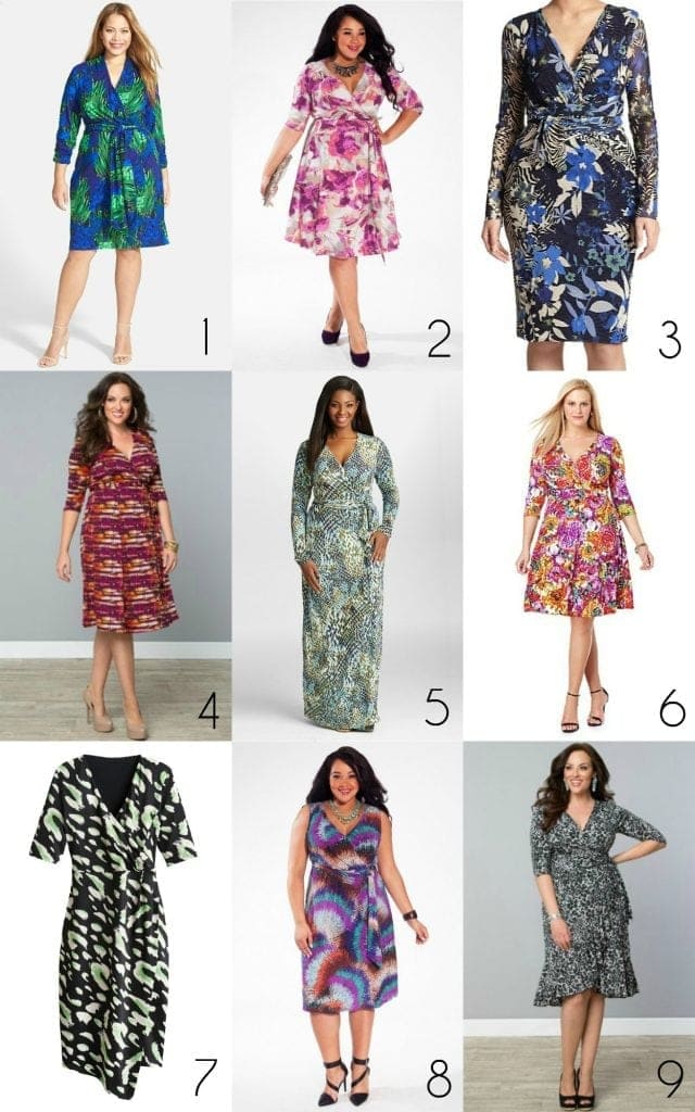 plus size wrap dress