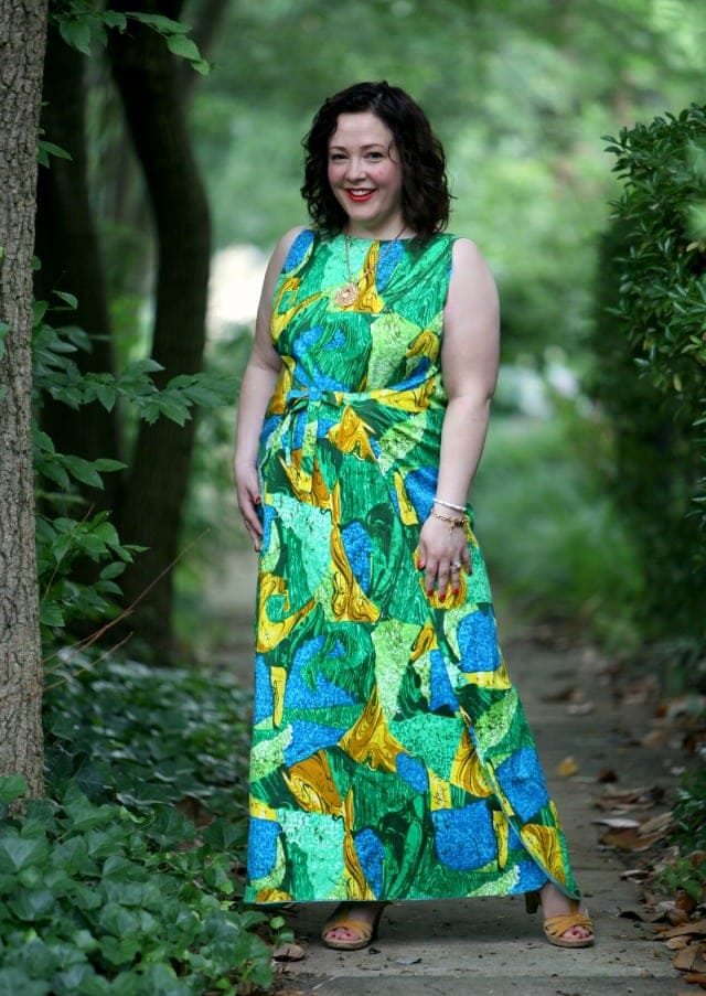 What I Wore: Two Potatoes Laguna Beach vintage wrap dress with Born Myndy Sandals and Sweet & Spark necklace