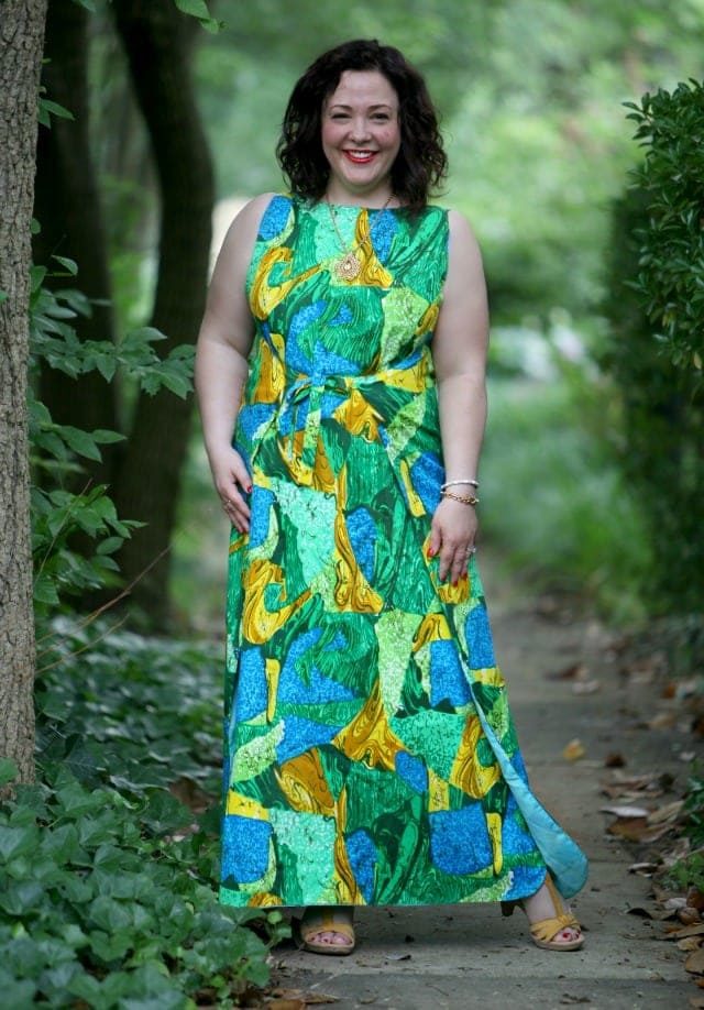 What I Wore: Two Potatoes Laguna Beach vintage wrap dress with Born Myndy Sandals and Sweet & Spark necklace