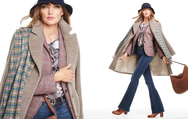 Talbots Fall 2015 Look Book Preview featuring Annie Hall Inspired Denim Look