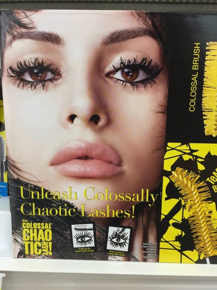 Maybelline Colossal Chaotic Lash Washable Mascara marketing in store