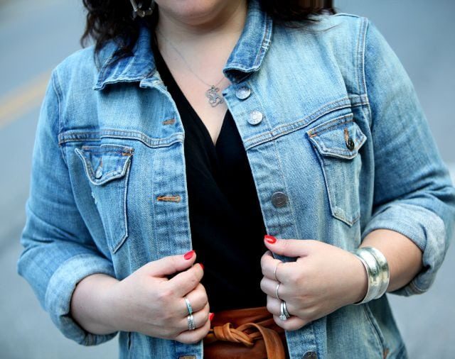 Wardrobe Oxygen featuring a J. Crew Factory denim jacket