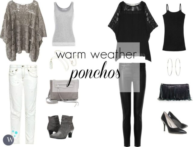 how to style ponchos for warmer weather