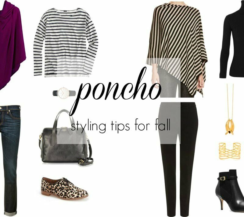 poncho styling tips for fall by wardrobe oxygen