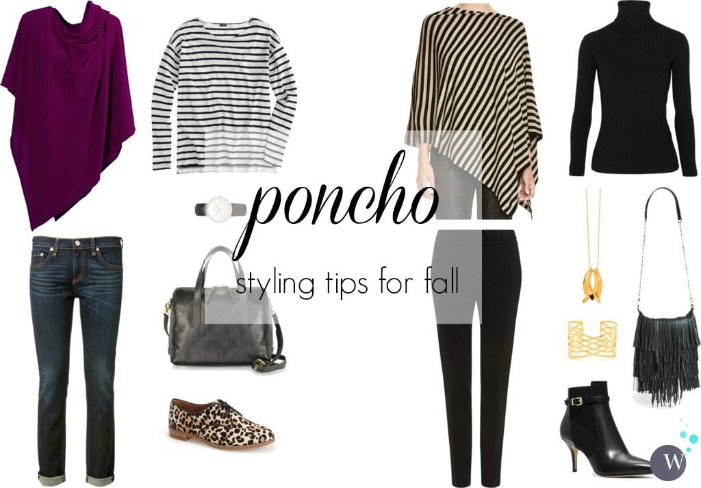 poncho styling tips for fall by wardrobe oxygen