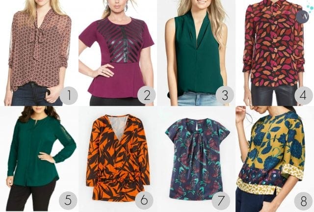 warm weather fall blouses and tops via wardrobe oxygen