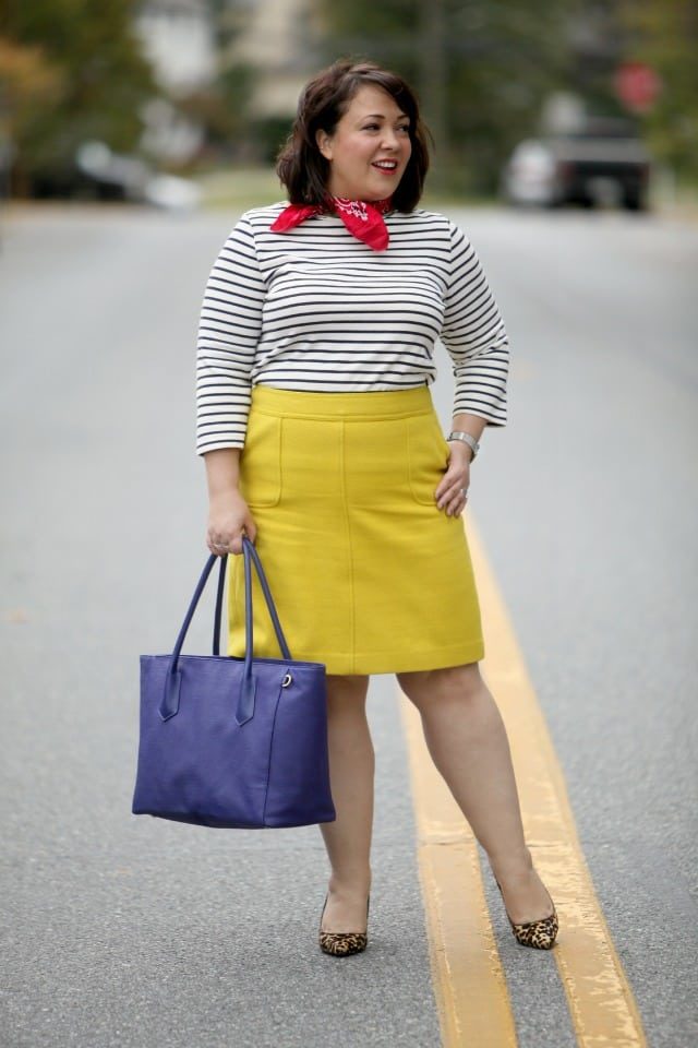 wardrobe oxygen featuring a dagne dover tote and talbots a-line skirt