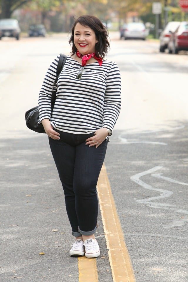 Wardrobe Oxygen featuring Rough and Tumble bag and J Crew striped tee