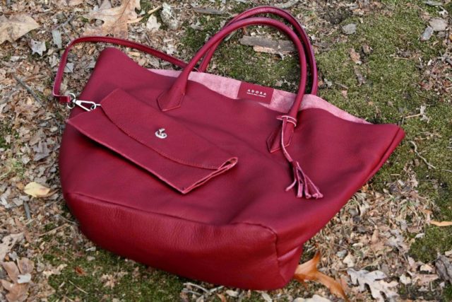 ADORA Bags Tote in Limited Editon Marsala leather in time for the holidays, only at Wardrobe Oxygen