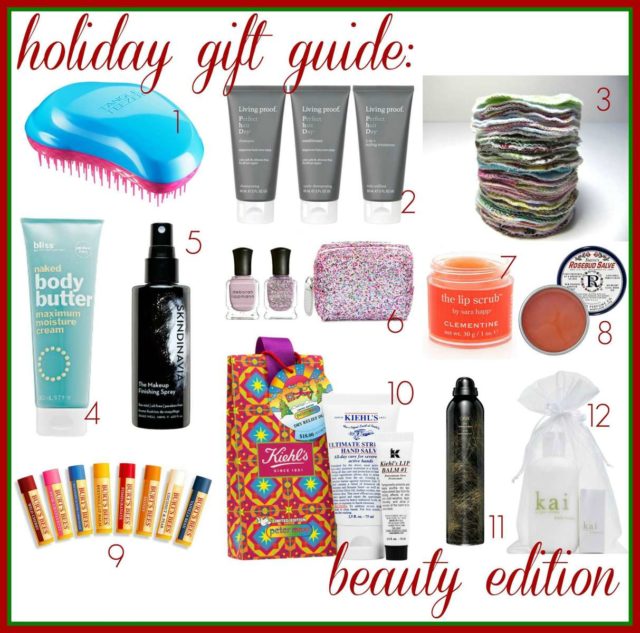Holiday Gift Guide: Beauty Edition with products in all sorts of prices and for all types of people on your gift list