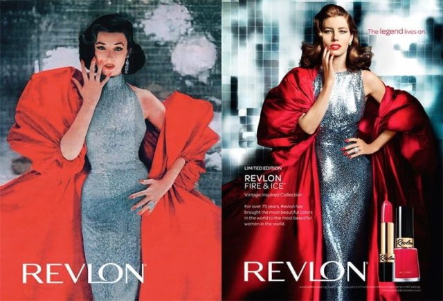 Blog_Revlon_1952_DorianLeigh_FireIce_Avedon_2010_JessicaBiel_MarioTestino