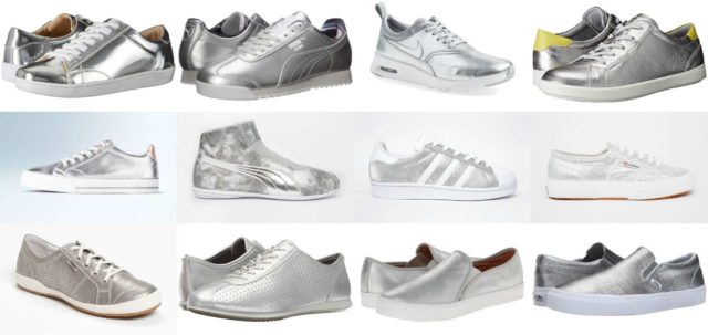 Wardrobe Oxygen - Silver Sneaker Trend for 2016 the best styles