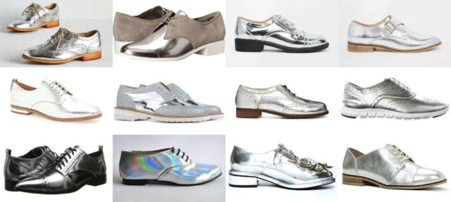 Wardrobe Oxygen - Silver shoe trend for 2016 my picks for silver or mirror oxfords or brogues