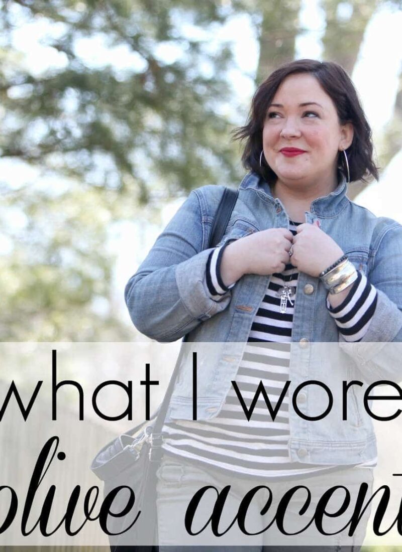 Wardrobe Oxygen What I Wore Olive Accent featuring JAG Jeans What I Wore: Olive Accent