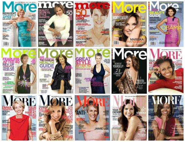 collage of more magazine over the years