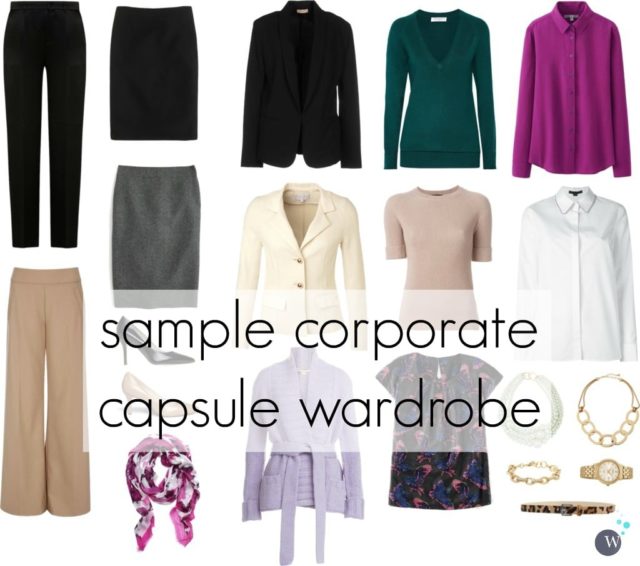 sample corporate capsule wardrobe - wardrobe oxygen