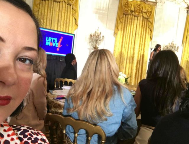 I felt rude constantly holding up my phone during her speech so this is my selfie with Michelle Obama!