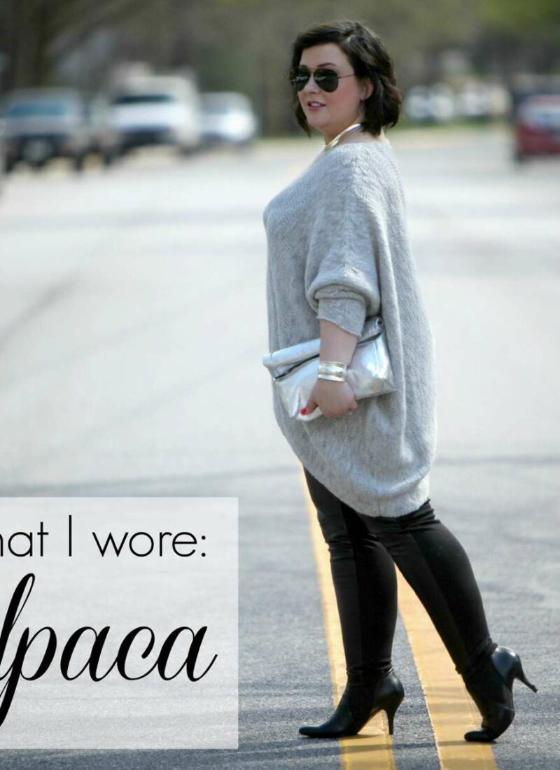 wardrobe oxygen over 40 fashion blogger wearing alpaca sweater What I Wore: Alpaca
