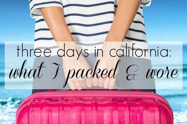 three days california pack wore