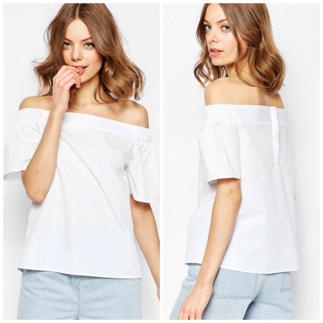 asos cotton off the shoulder top